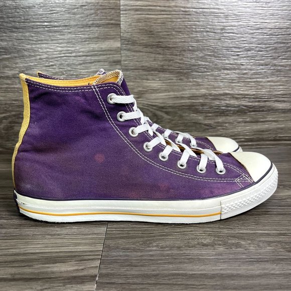 Converse Chuck Taylor All Star Purple/Yellow Los Angeles Hi-Tops Men's Size 12